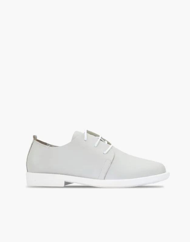 Soft Leather Lace-Up Flats