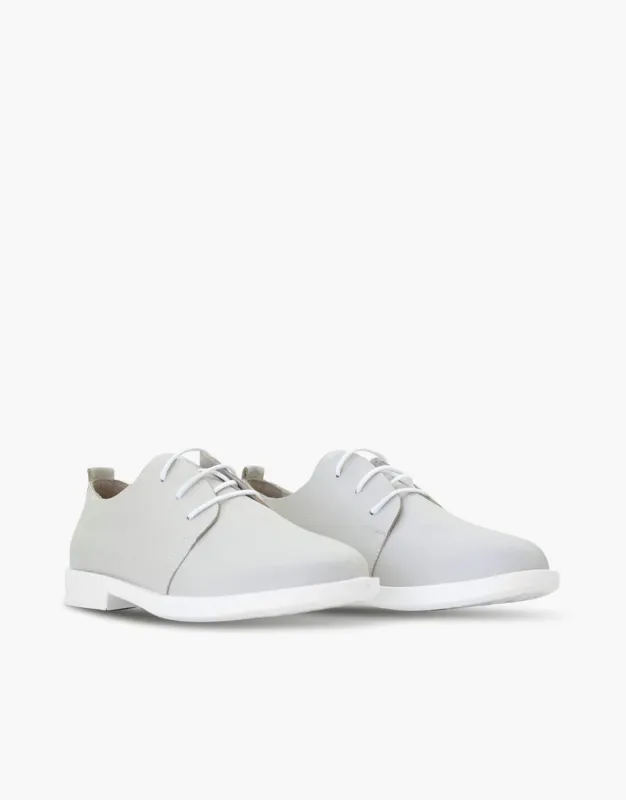 Soft Leather Lace-Up Flats