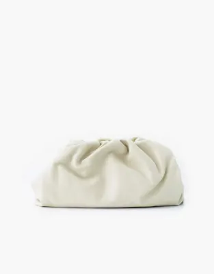 Leather Pouch Clutch Bag