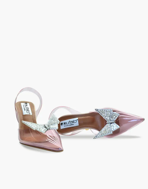 Vinyl Sandals with Methacrylate Heels